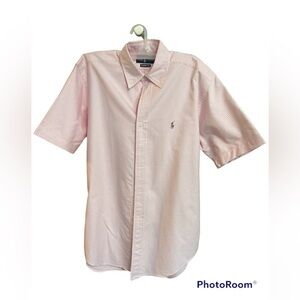 Ralph Lauren Classic fit striped pink shirt size M